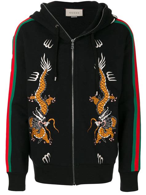 gucci black dragon hoodie|authentic gucci hoodie black medium.